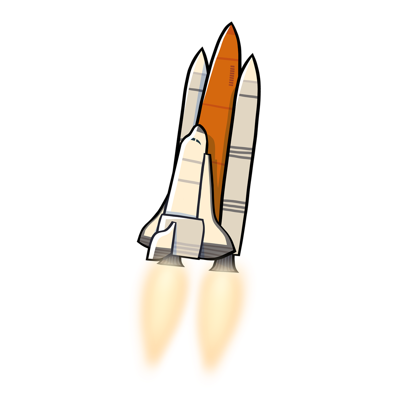Space Shuttle Rocket Illustration